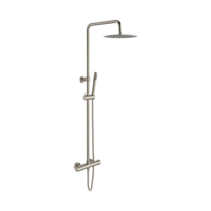 Regendoucheset  Varenna Geborsteld RVS PVD coating-Cool-touch 24,5 cm Regendouche met thermostaatkraan SaniSupreme