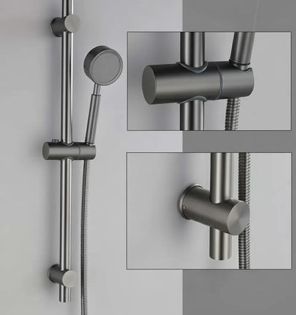 SaniSupreme Milano Handdouche Set inclusief doucheslang en Glijstang Gunmetal Sanisupreme