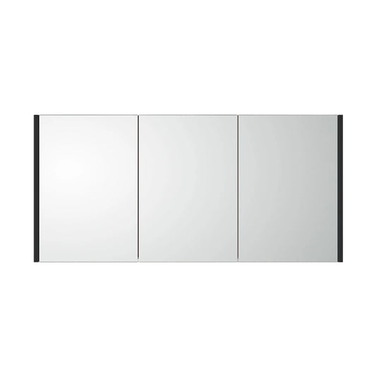 Sanisupreme Abruzzo spiegelkast 120X58X15cm- Mat Zwart SaniSupreme