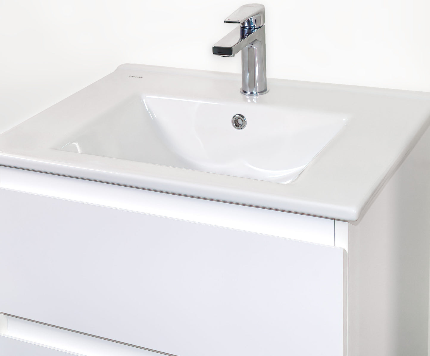 SaniSupreme® Aloni Meubles de salle de bain Sally 80 Lavabo en céramique noir mat blanc