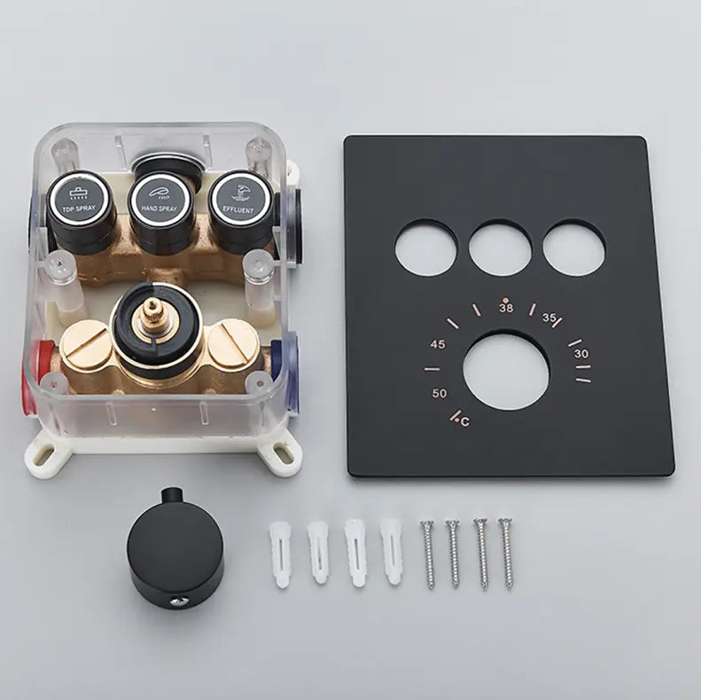 SaniSupreme SmartPulse Inbouw Regendouche Thermostatische Mengkraan 3-weg los mat zwart Sanisupreme