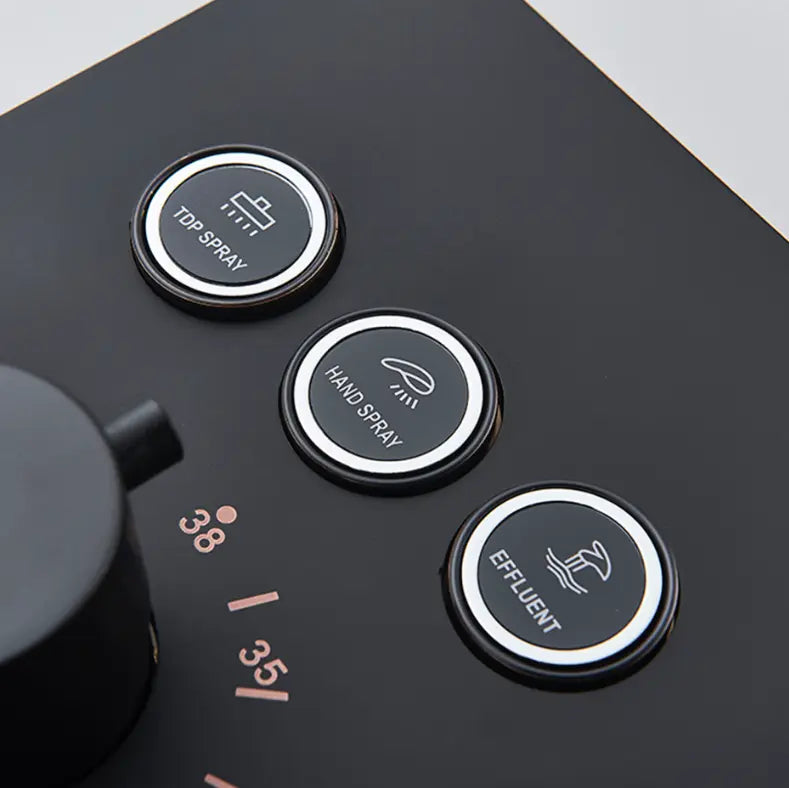 SaniSupreme SmartPulse Inbouw Regendouche Thermostatische Mengkraan 3-weg los mat zwart Sanisupreme