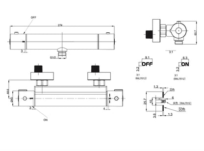 SaniSupreme Aloni Pulse Pro Douchemengkraan thermostatisch - Chroom Sanisupreme