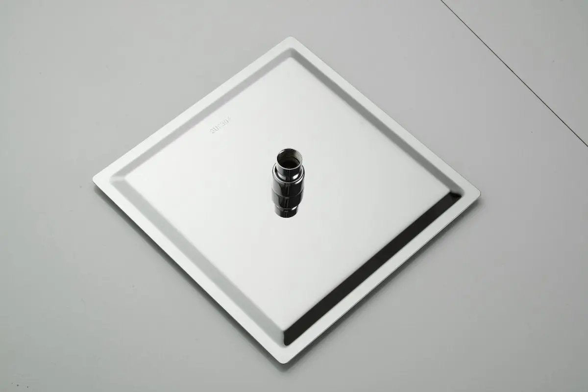 SaniSupreme Doucheset Lugano Premium handdouche mengkraan regendouche vierkant 20 cm. Chroom inbouw 2 weg Sanisupreme