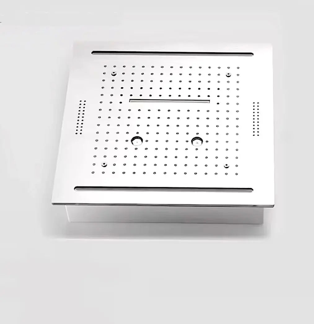 SaniSupreme® ThermePlus Quadro Chroom Plafond Thermostatische Doucheset 4 weg LED Chroom Sanisupreme