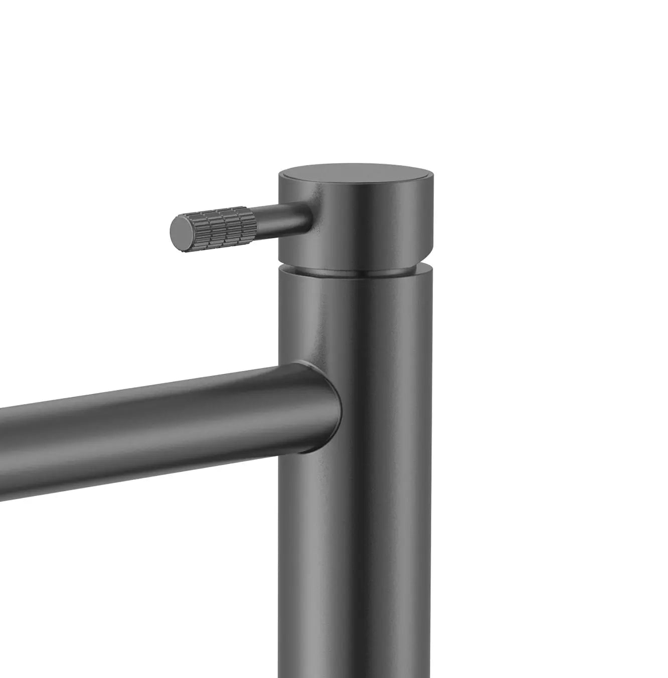 SaniSupreme Wastafelkraan Stria Rib High Gunmetal PVD-coating Cold-start Sanisupreme