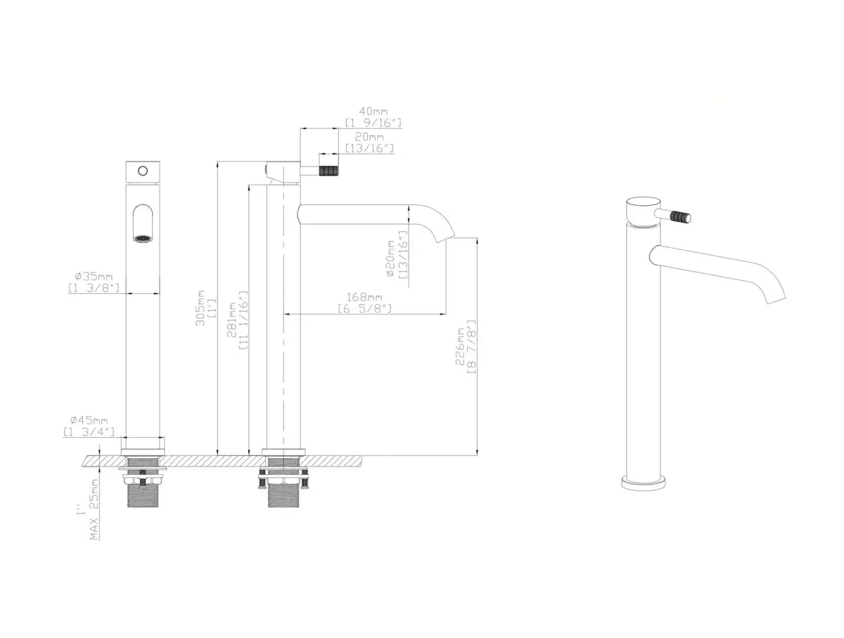 SaniSupreme Wastafelkraan Stria Rib High Geborsteld Goud PVD-coating Cold-start Sanisupreme