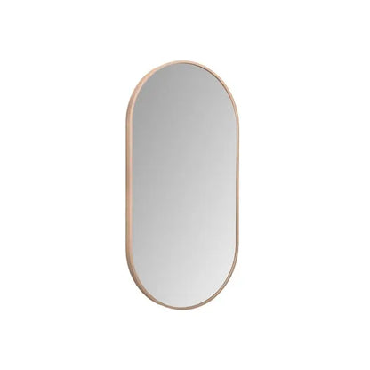 SaniSupreme Aloni Oval badkamerspiegel rechthoekig 100x50 cm Geborsteld Koper met led verlichting, verwarming en touch schakelaar