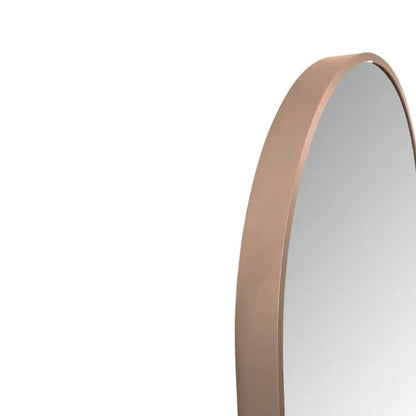 SaniSupreme Aloni Oval badkamerspiegel rechthoekig 100x50 cm Geborsteld Koper met led verlichting, verwarming en touch schakelaar