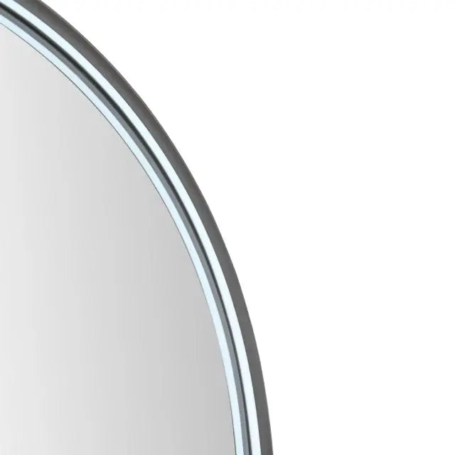 SaniSupreme Aloni Oval badkamerspiegel rechthoekig 100x50 cm Mat Zwart met led verlichting, verwarming en touch schakelaar