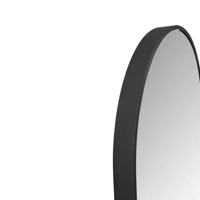SaniSupreme Aloni Oval badkamerspiegel rechthoekig 100x50 cm Mat Zwart met led verlichting, verwarming en touch schakelaar