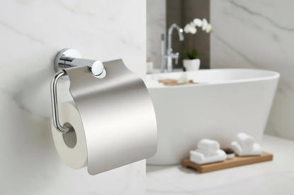 SaniSupreme Aloni Toiletrolhouder met klep RVS Chroom