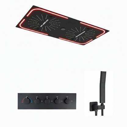 SaniSupreme® AquaTherme Duo Plafond Inbouw Komplete Set + remote en Bluetooth Sanisupreme