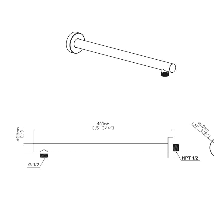 SaniSupreme Lunvero DuoControl 30 Inbouw Regendoucheset technische tekening  2