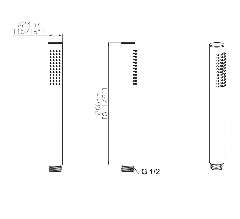 SaniSupreme Lunvero DuoControl 30 Inbouw Regendoucheset technische tekening  4