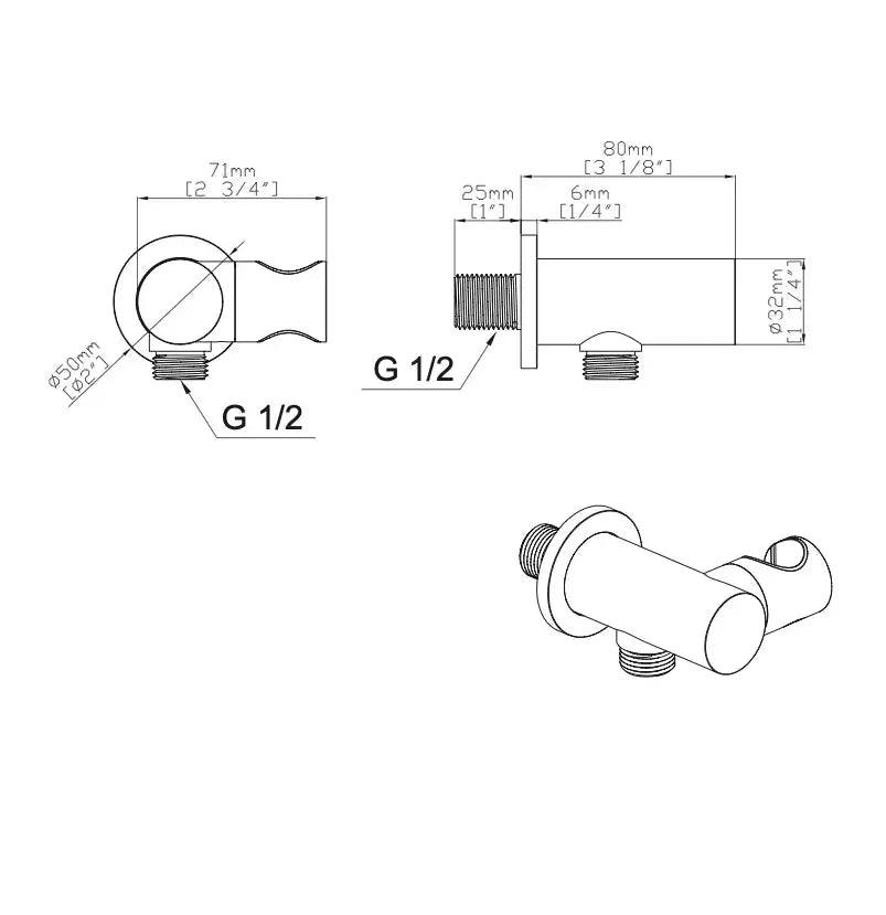 SaniSupreme Lunvero DuoControl 30 Inbouw Regendoucheset technische tekening  5