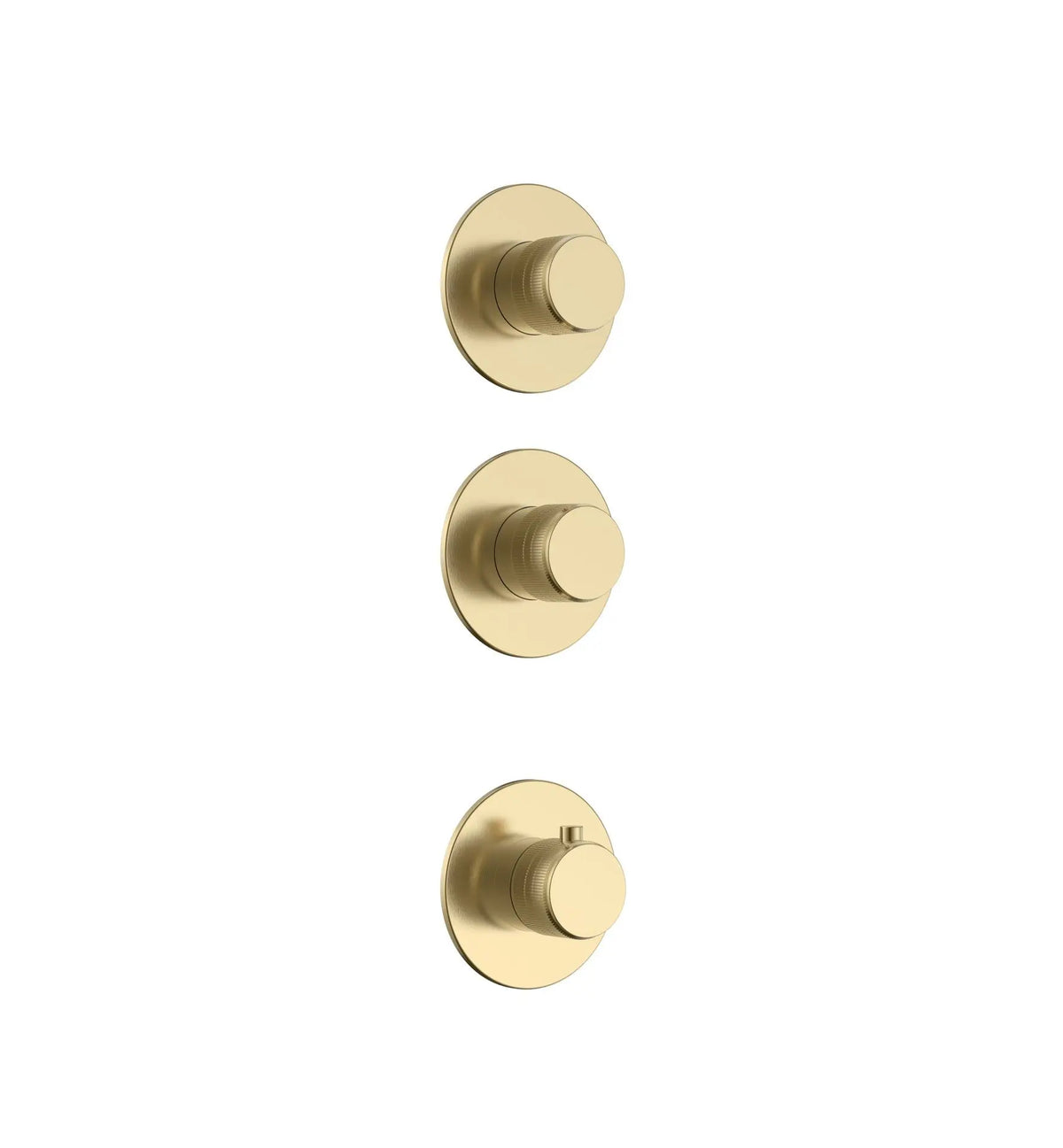 SaniSupreme Lunvero DuoControl Bath Inbouw Badthermostaatset Geborsteld Goud met 2 Stopkranen5