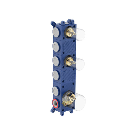 SaniSupreme Lunvero DuoControl Bath Inbouw Badthermostaatset Geborsteld RVS met 2 Stopkranen6