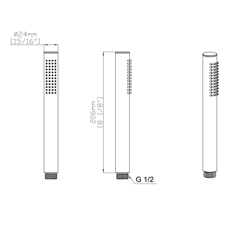 SaniSupreme Lunvero DuoControl Bath Inbouw Badthermostaatset technische tekening 2