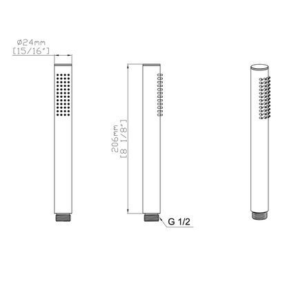 SaniSupreme Lunvero DuoControl Bath Inbouw Badthermostaatset technische tekening 2