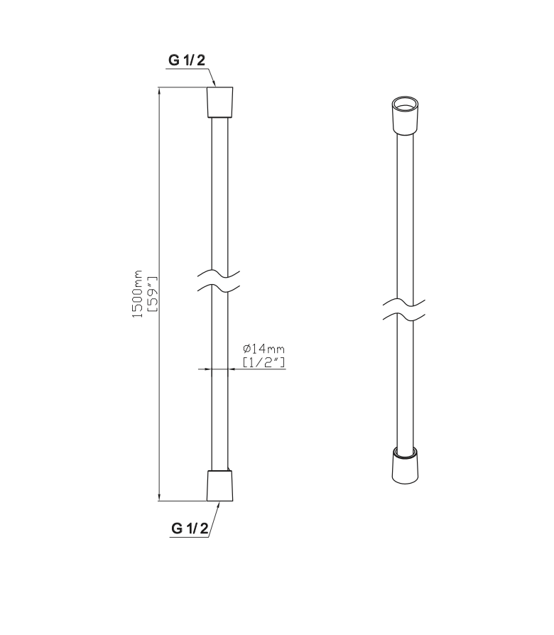 SaniSupreme Lunvero DuoControl Bath Inbouw Badthermostaatset technische tekening 4