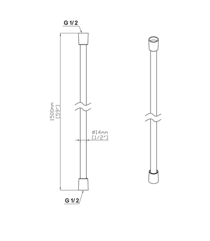 SaniSupreme Lunvero DuoControl Bath Inbouw Badthermostaatset technische tekening 4