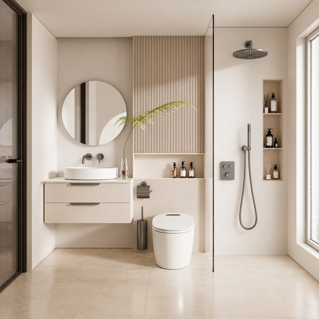 SaniSupreme Lunvero Push 30 Inbouw Regendoucheset Gunmetal met Thermostaat en Drukknoppen preview