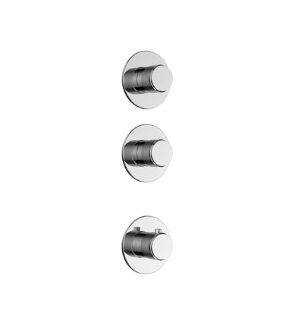 SaniSupreme SmartPulse Stria Afbouwdeel Thermostatische Mengkraan 2-weg Chroom