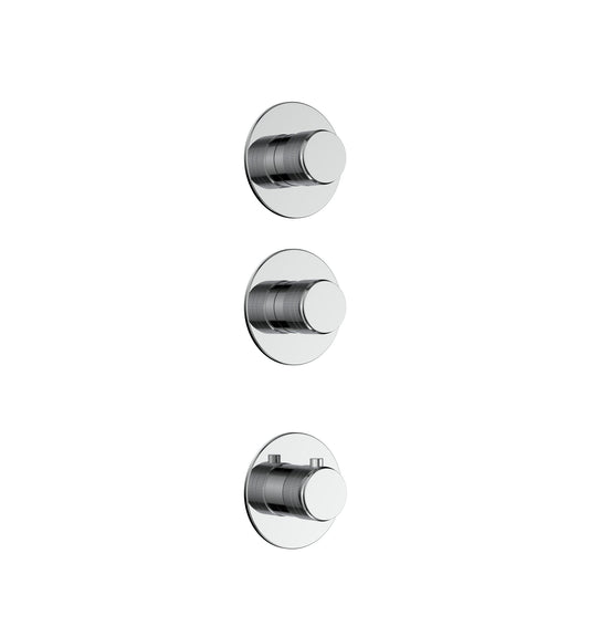 SaniSupreme SmartPulse Stria Afbouwdeel Thermostatische Mengkraan 2-weg Chroom