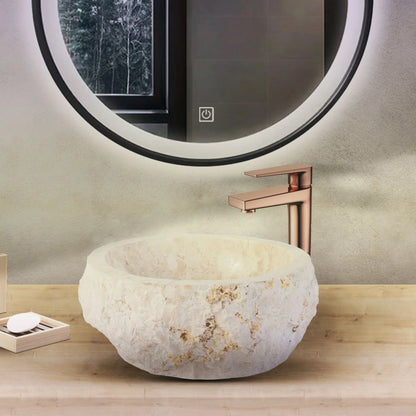 SaniSupreme TerraForma Crème Marble waskom 30-35x15 cm Sanisupreme