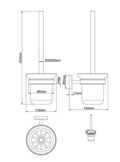 SaniSupreme Toiletborstel Chroom