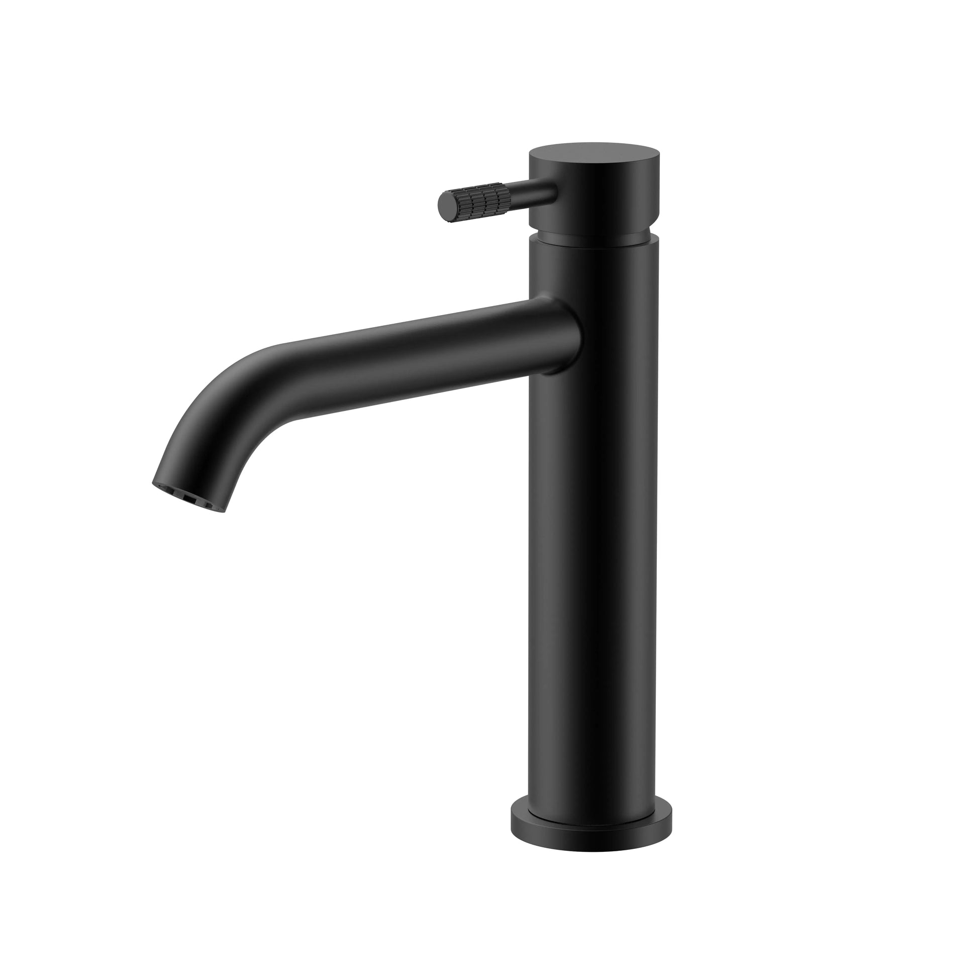 SaniSupreme Wastafelkraan Stria Rib Mat Zwart PVD-coating Cold-start