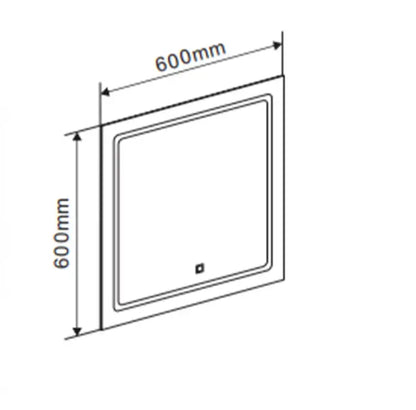 Spiegel Sanisupreme Design Aurora 60x60 cm Sanisupreme