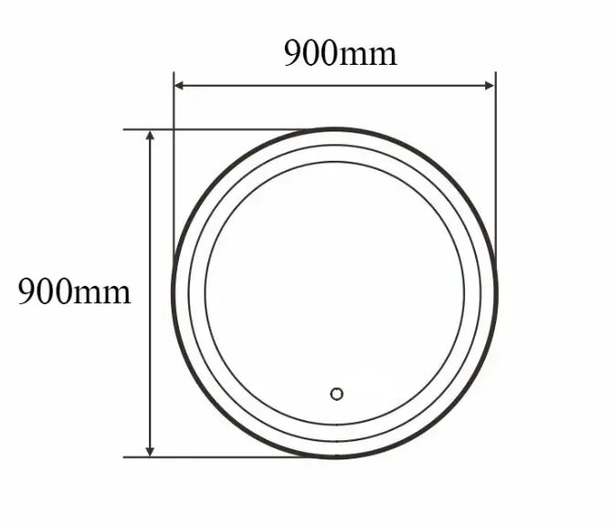Sanisupreme Badkamerspiegel Mat Zwart Rond 90 cm Sanisupreme