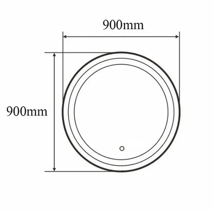 Sanisupreme Badkamerspiegel Geborsteld Goud Rond 90 cm Sanisupreme