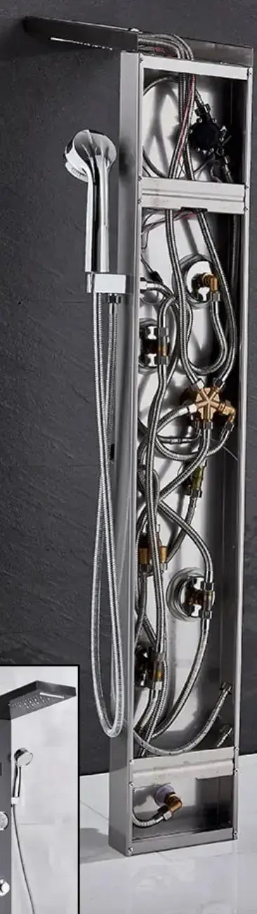 Tweedekans Douchepaneel Regendouche SaniSupreme® Palermo LCD Premium mat zwart TK1 Sanisupreme