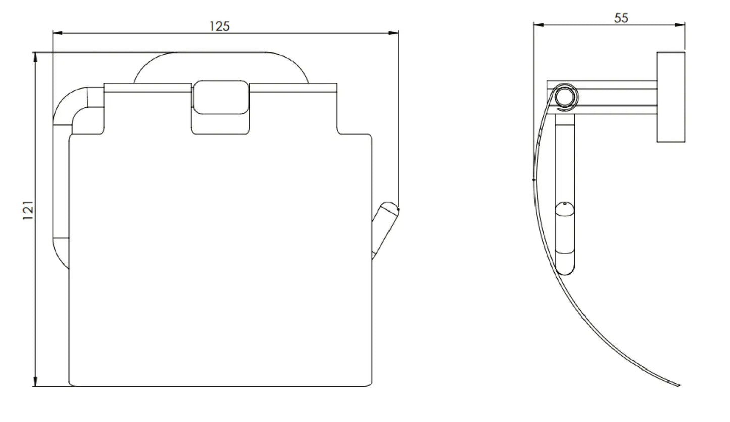Toiletrolhouder SaniSupreme Linea Zwart 18x16 cm SaniSupreme