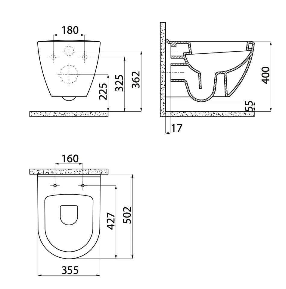 Hangtoilet Porto Glanzend Wit met bidetfunctie modern design en extra hygiëne SaniSupreme SaniSupreme