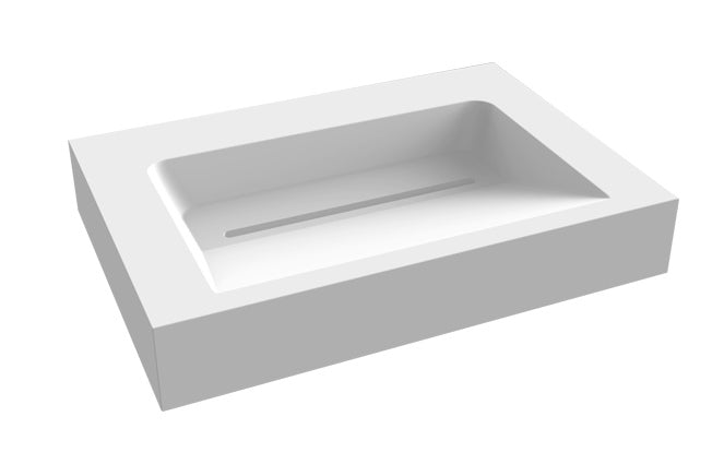 Selvara solid surface wastafel 60 cm mat wit SaniSupreme