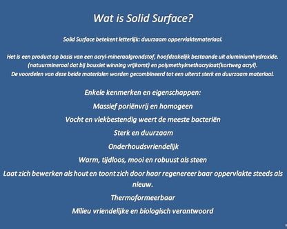 Selvara solid surface wastafel 60 cm mat wit SaniSupreme4