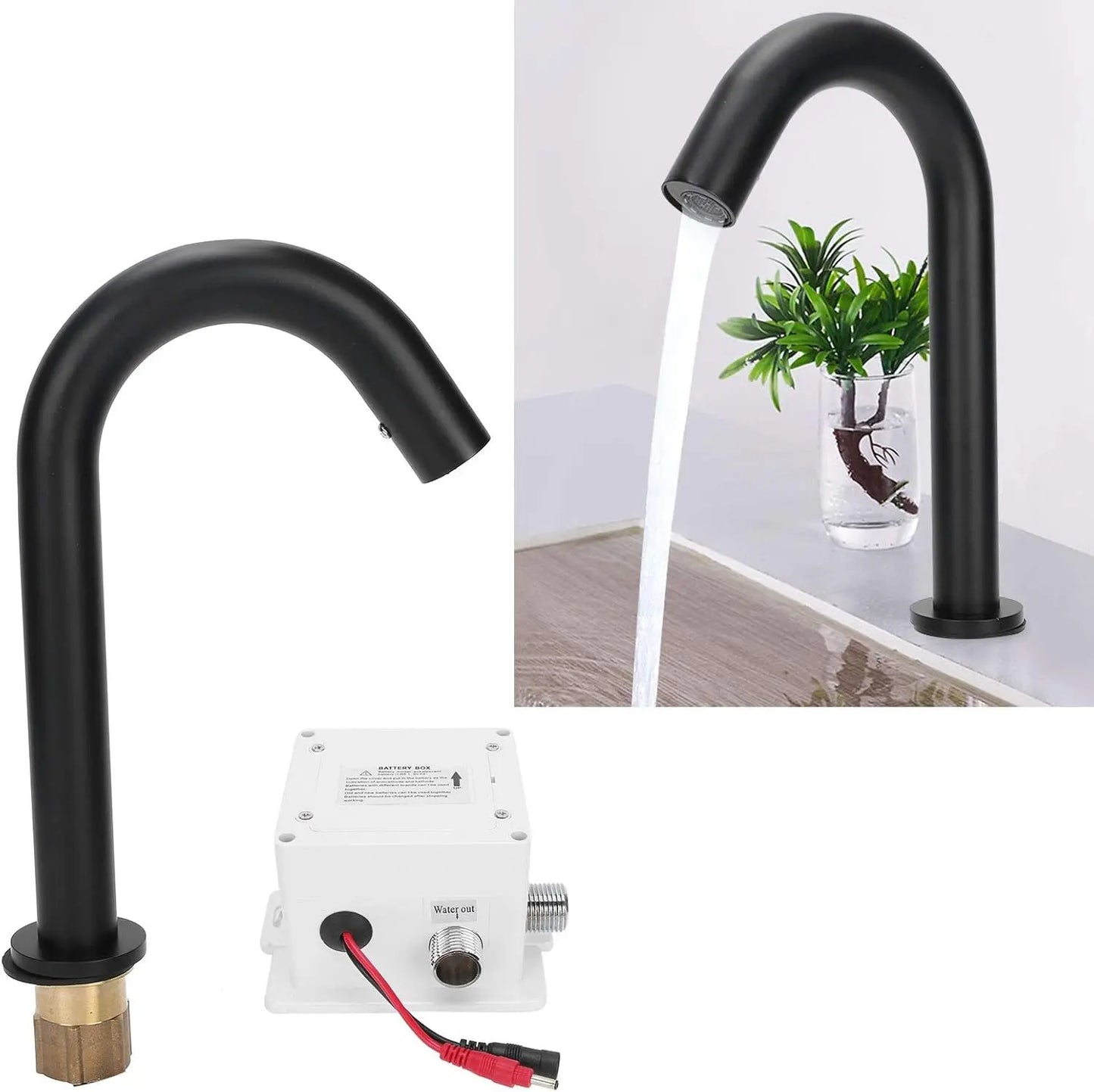 SaniSupreme Wastafel kraan opbouw met automatische sensor 33 cm  koud en/of warm water Sanisupreme