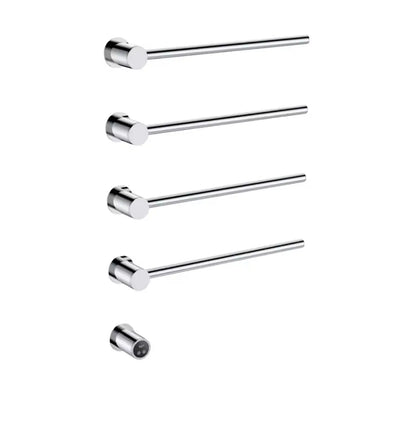 SaniSupreme SlimLine Inbouw Badkamer Elektrische Radiator Handdoekverwarming LCD Chroom Glans 4 armen