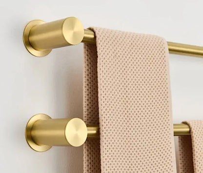 SaniSupreme SlimLine Inbouw Badkamer Elektrische Radiator Handdoekverwarming LCD Geborsteld Goud SaniSupreme