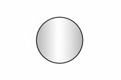 Spiegel Demi zwart rond met led verlichting 60ø, 80ø, 100ø, 120ø, 140ø moderne badkamer SaniSupreme