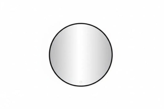 Spiegel Demi zwart rond met led verlichting 60ø, 80ø, 100ø, 120ø, 140ø moderne badkamer SaniSupreme