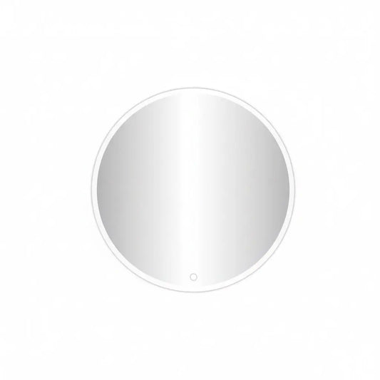 Spiegel Lumiere Mat Wit rond met led verlichting 60ø, 80ø moderne badkamer SaniSupreme