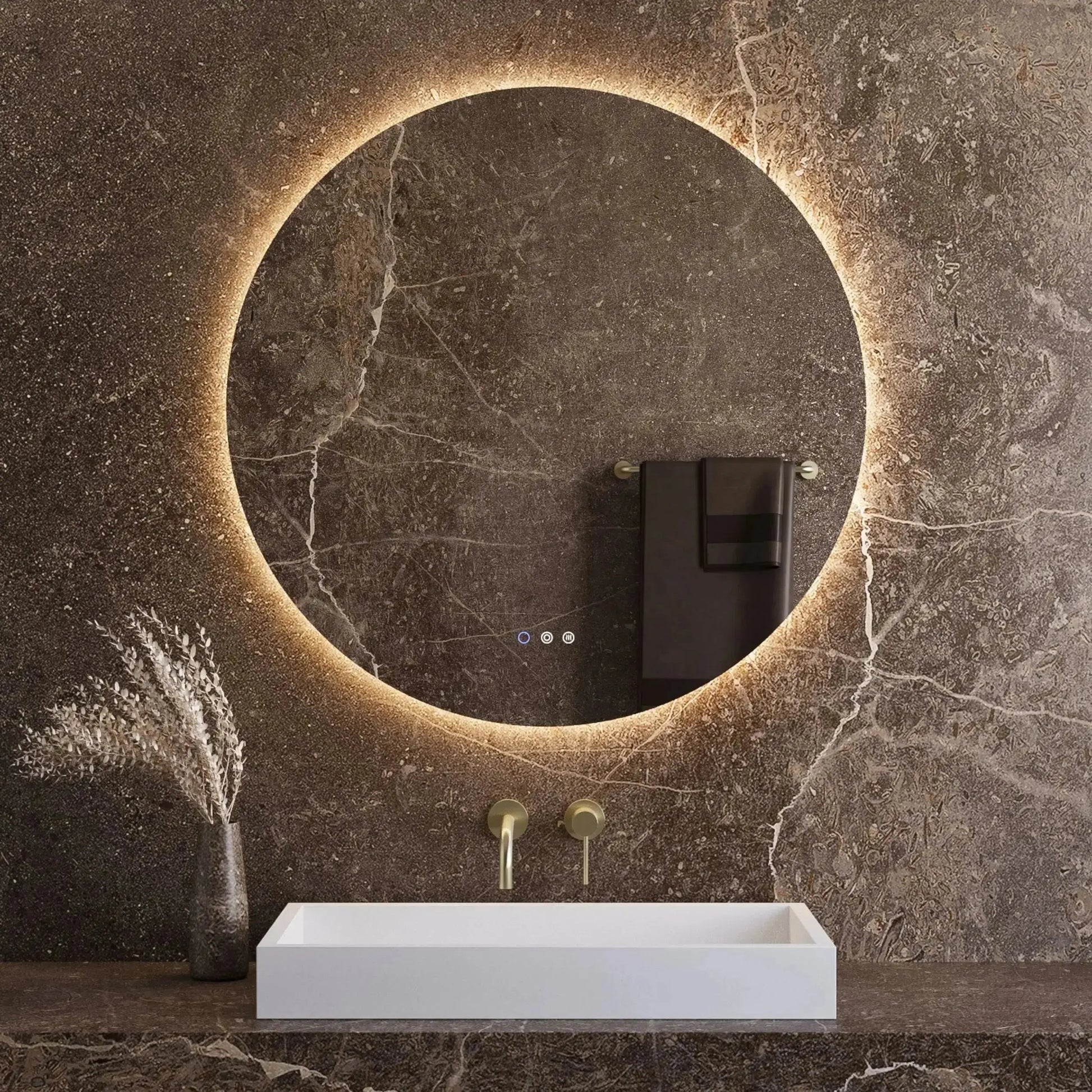 Spiegel rond met led verlichting en verwarming 60 cm SaniSupreme Sanisupreme