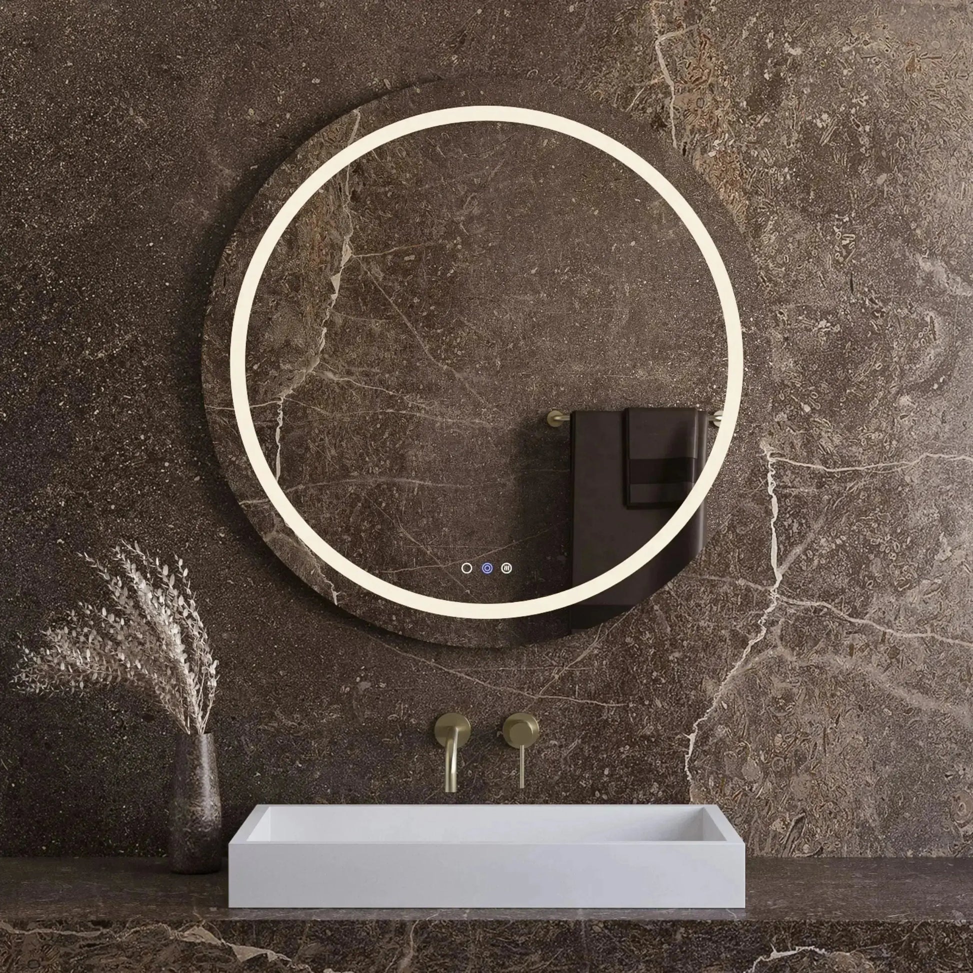 Spiegel rond met led verlichting en verwarming 60 cm SaniSupreme Sanisupreme