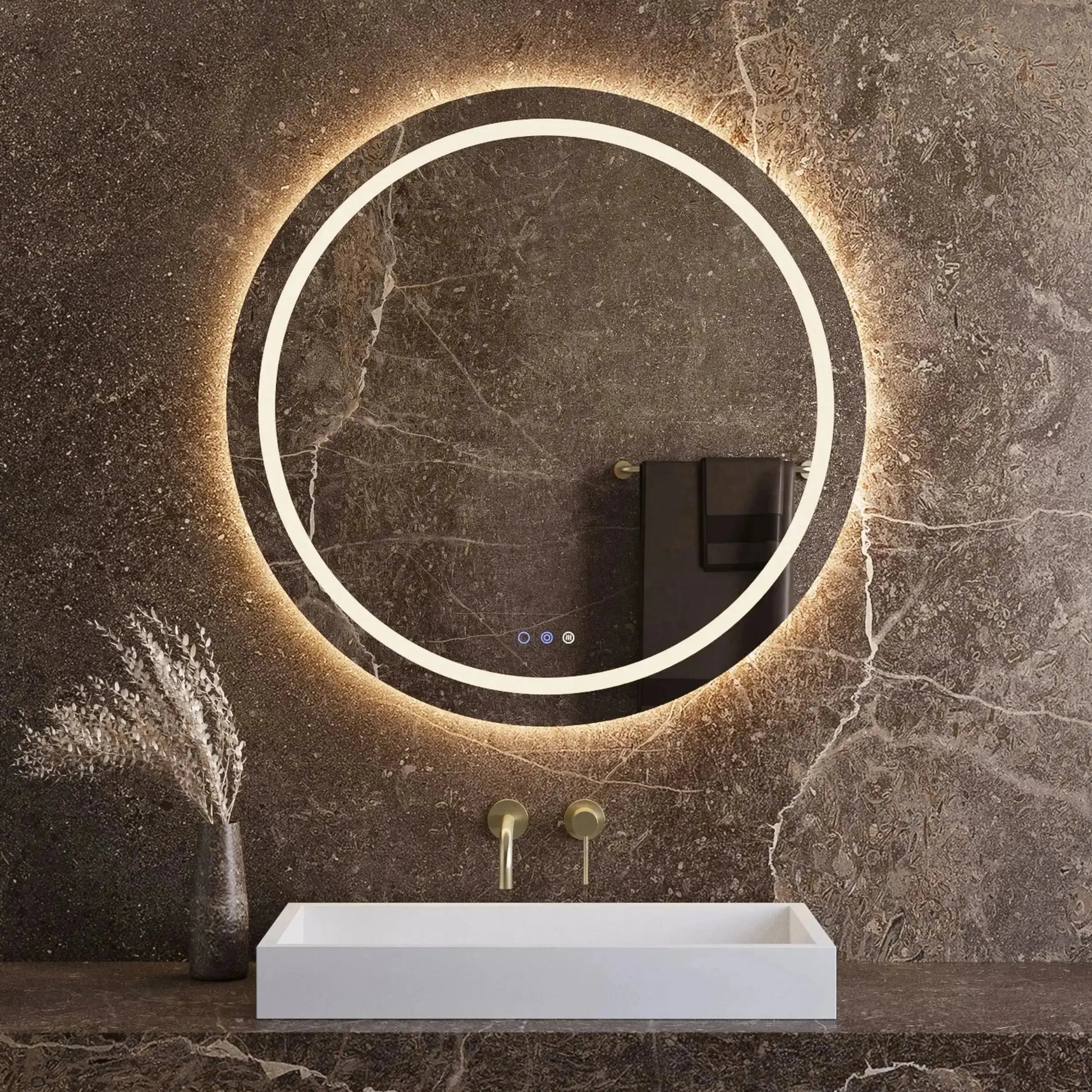 Spiegel rond met led verlichting en verwarming 60 cm SaniSupreme Sanisupreme