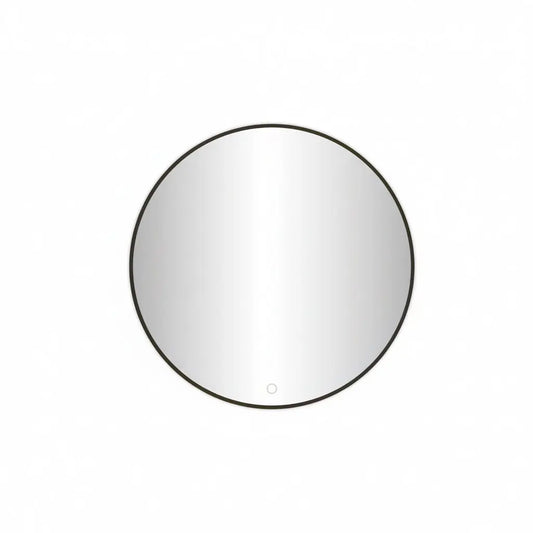 Spiegel Marino Gun Metal rond met led verlichting 60ø, 80ø moderne badkamer SaniSupreme
